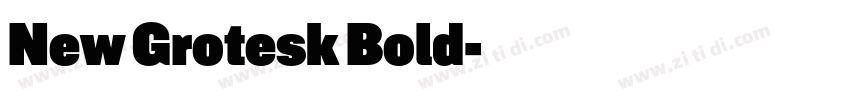 New Grotesk Bold字体转换